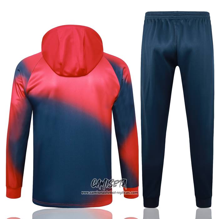 Chandal de Sudadera del Paris Saint-Germain 2023-2024 Nino Rojo y Azul